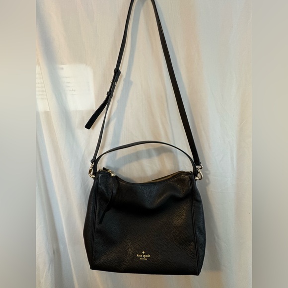 Kate Spade black purse with detachablelw crossbody strap. - Picture 1 of 7